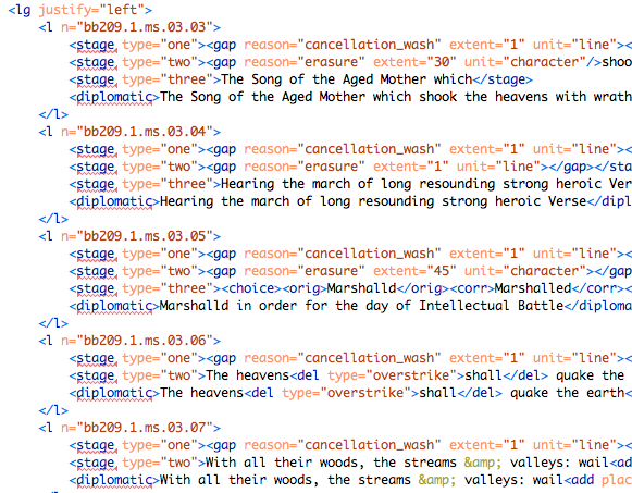 Screenshot of XML markup.